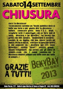 chiusura beky bay 2013