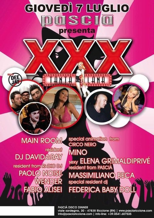 apertura gioved&igrave; pasci&agrave; riccione 2011 luglio