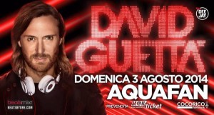 david guetta aquafan riccione 2014